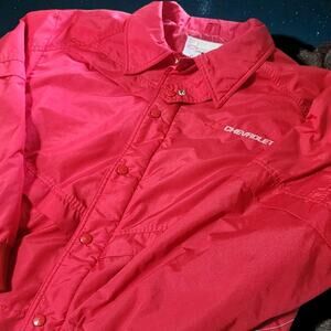 Vintage Chevrolet Motor Sports Bomber full zip Jacket Size Large L